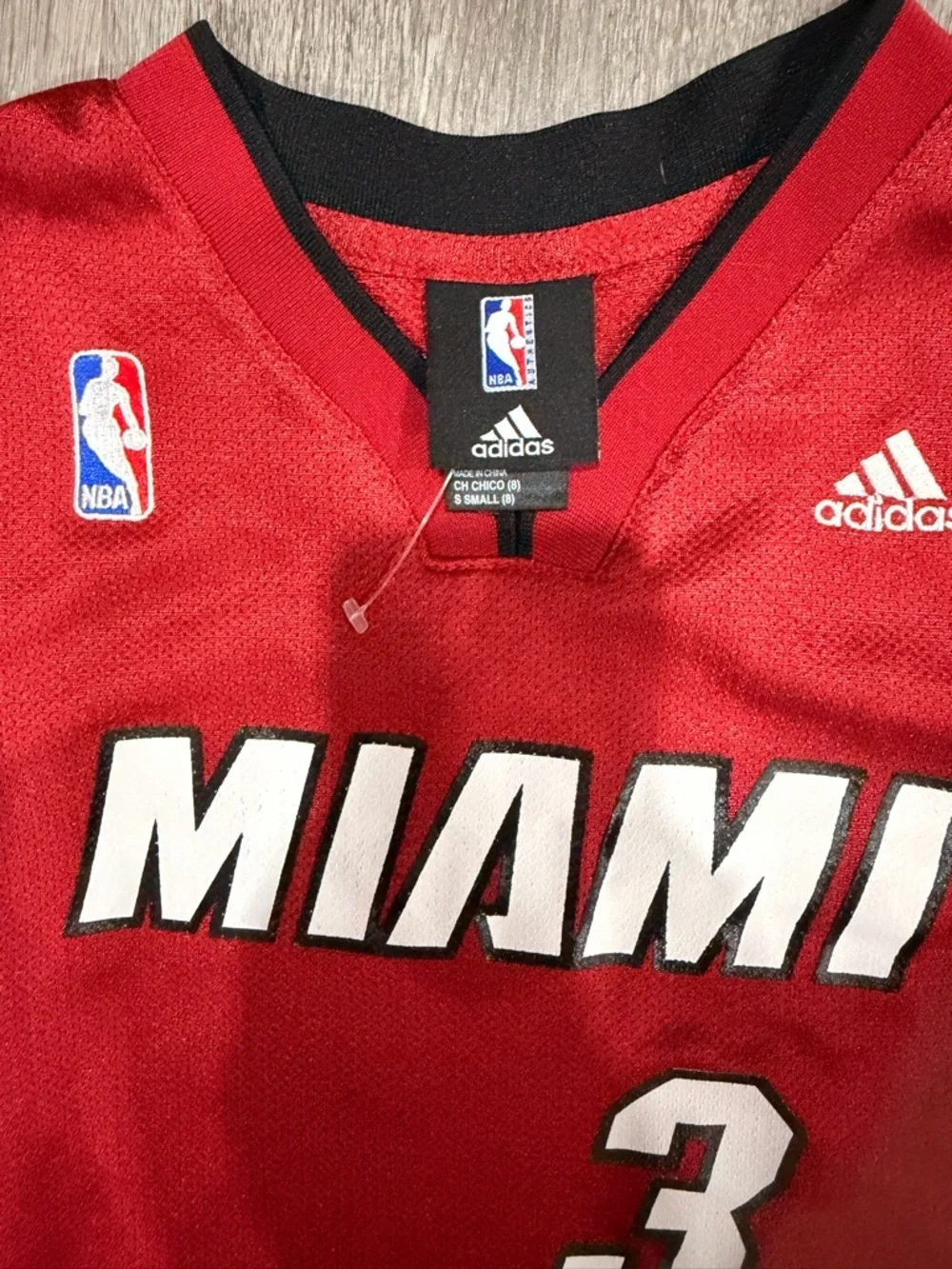 adidas Red and Black Miami Kids Basketball Jersey